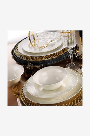 Hermia - Middagsservis (24 delar) - Vit - Serviser - Från Homeroom