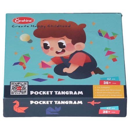 14 st Tangram för barn Stimulera potential Träna hand-öga-koordination Ljusa färger Liten lätt DIY Tangram för studenter Pocket Tangram