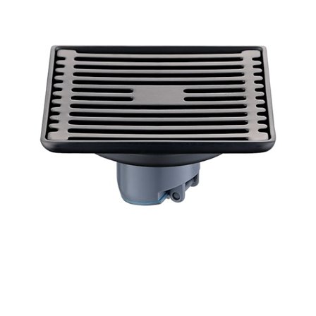 Gulvrist i rustfritt stål for dusj, baderom, kloakk (C-seksjon 3 cm svartbelagt)