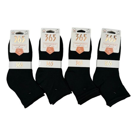 Strumpor DAM, svart, 12-pack