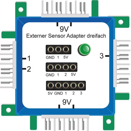 ALLNET Brick"R"knowledge Externer Sensor Adapter dreifach