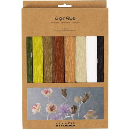 Creativ Company Crêpepapier Natuurlijke kleuren 8 vel