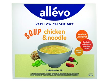 Allevo VLCD Soup Chicken & Noodle, 15x39 g