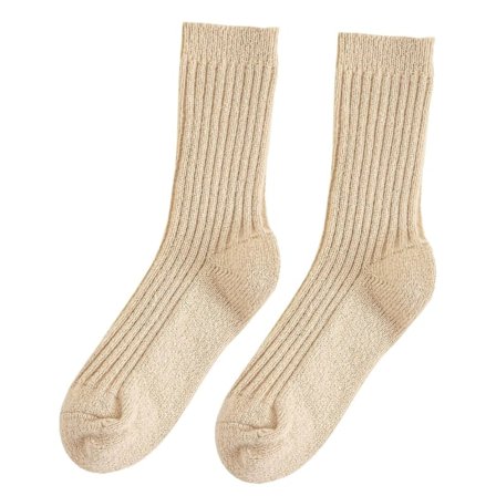 Vinter kamelhår stripete sokker - Dame japanske rør sokker