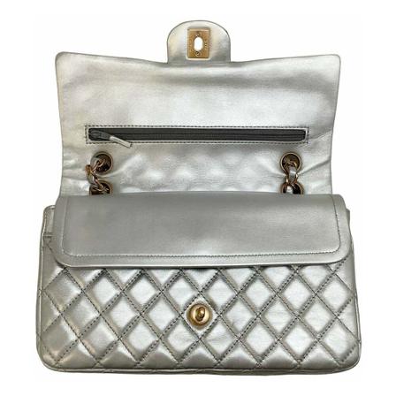 Chanel Vintage Pre-owned Shoulder Väska grå, Dam Vintage Väskor, Dam, Storlek: ONE SIZE