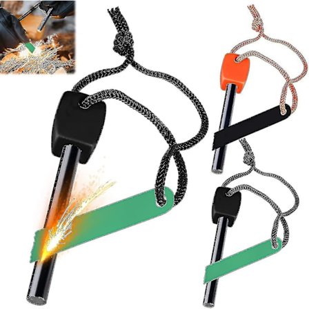 3 X Udendørs Ildstål Brandstarter Ildstål Flint Overlevelse Magnesium Flint Flint Flint Ildpind Magnesium Ildstål Håndlavet Til Camping/vandring-