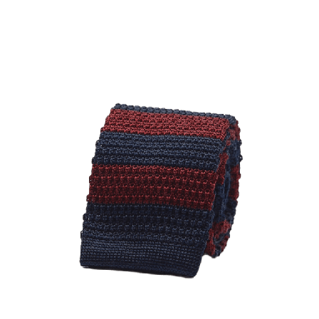 John Henric Randig Stickad Slips Accessoarer Herr Blå 6