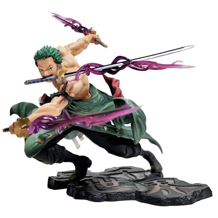 One Piece Action Figur Tre-Knife Fighting Skill Roronoa Zoro Anime Model Dekorations PVC Legetøj