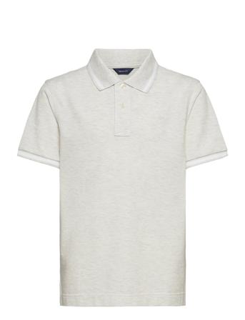 Relaxed Pique T-shirts Polo Shirts Short-sleeved Polo Shirts Grå GANT*Betinget Tilbud