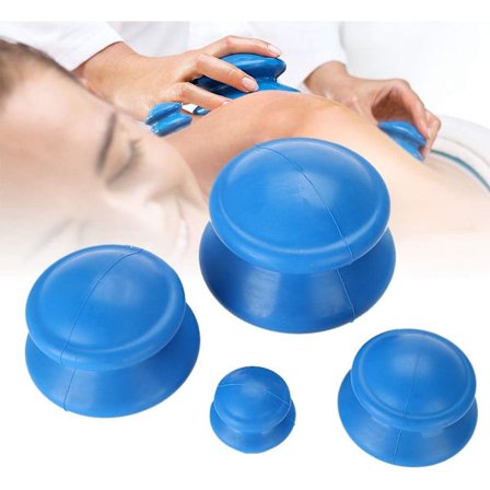 4 stk. Silikone Glas Cupping Kopper Medicinsk Silikone Kop
