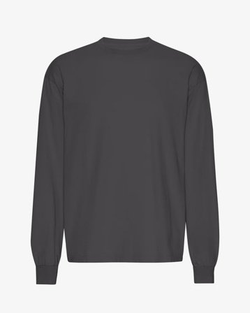 Oversized Organic LS T-Shirt - Lava Grey - Male - XL