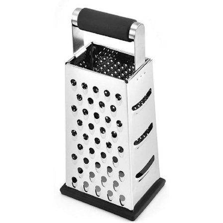 Vertikal firsidet rivejern i rustfrit stål til agurker og gulerødder