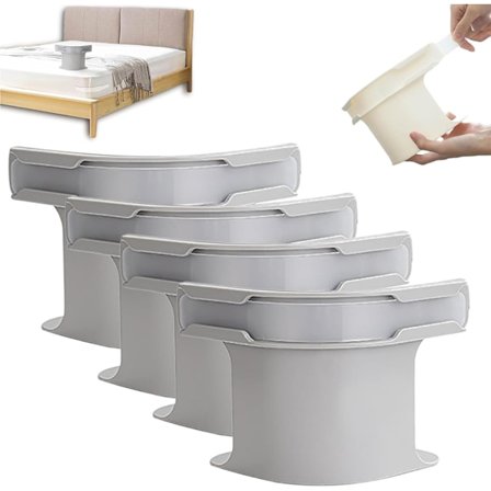 Lakenholdere, Sett med 4 med låsestrimler, Kraftige lakenstropper, Sklisikre klemmer for madrasser, tepper, sengetøy (Grå)