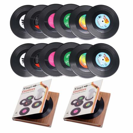 Personlige 12 stk Retro CD-plate Anti-Heat/Slip Drikkebrikker for Kaffe Te Øl Krus Vinglass Flaske Bordplate Beskytter