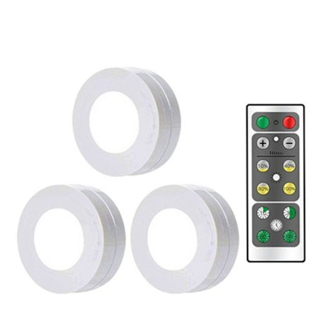 LED Skåplampa med Fjärrkontroll Kreativ Dimning Timer Skåplampa Trådlös Fjärrkontroll Trycklampa Touchlampa Skåplampa Natt-94