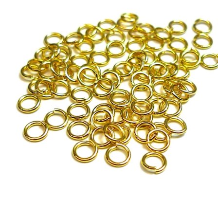 Guldpläterade Ringöglor 6mm 10-pack