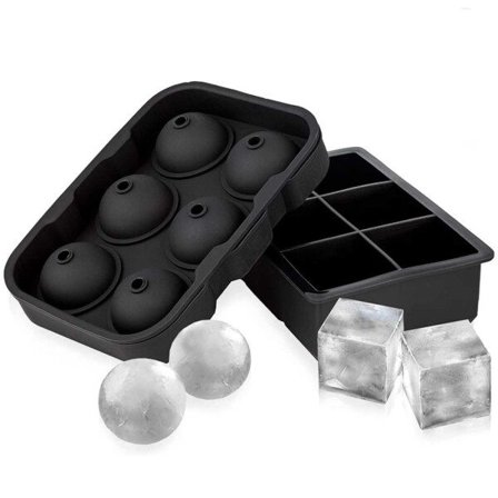 2 -pak silikone isform - 6 store isterninger og iskugler