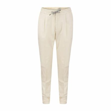 Brunello Cucinelli Slim-fit Byxor beige, Dam Kostymbyxor, Dam, Storlek: L