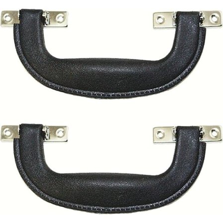 Musta 1 kpl Vintage-matkalaukunkahva Muovi Imitaatio Nahka Lugg