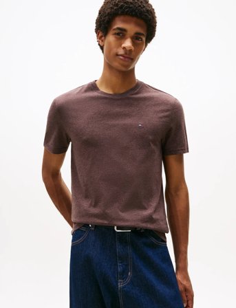 Tommy Jeans Tjm Xslim Jaspe Htr Tee Ext - Brown - XS