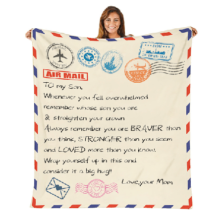 Amazon kuvertfilt nu tillverkad i tysk familjebrev korallfleece flanell meddelandebrev omslagsfilt tryck