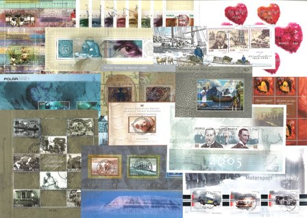 Norge - 14 forskellige stemplede miniark