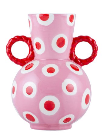 Que Rico Vase - Rosalía - Dancing Dots - Pink - 19.5 CM