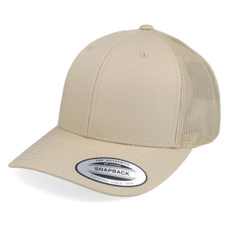 Yupoong - Beige trucker Keps - Retro Khaki Trucker @ Hatstore