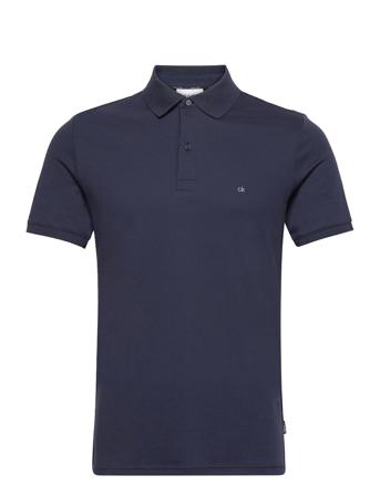 Liquid Touch Slim Polo Polos Short-sleeved Blå Calvin Klein