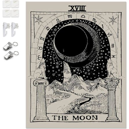 1 stk K/B Tarot/Astrologi kortveggteppe veggdekorasjon for orientalsk P