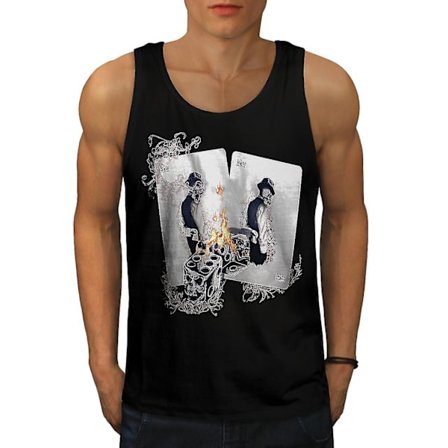 Dice Poker Card Men Blacktank Top