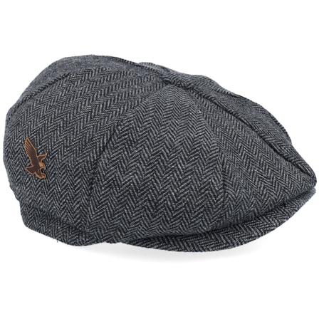 Wild Spirit - Harmaa flatcap Lippis - Eagle Patch Charcoal Bakerboy Flat Cap @ Hatstore