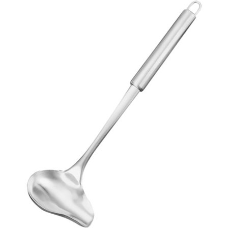 Elegant Soppslev Sked Hällpip Metall Såsslev Svart Serveringsskedar Enkel Rengöring