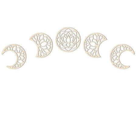 Kuun Vaiheet Seinäkoriste Puinen Kuu Seinätaide Pohjoismainen Kuun Vaiheet Seinätaide Kuu Sisustus Huoneeseen Baari Koriste 5 Kappaletta