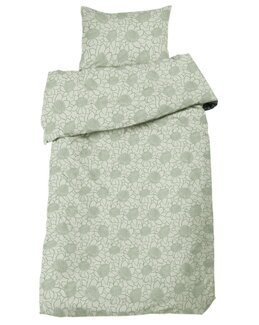 Påslakanset satin Billie 2-delar Grön - Linea