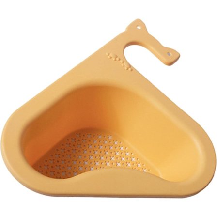 (Gul) Trekantet vaskfilterkurv | Trekantet vask afløbsbakke