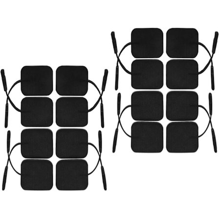 Supermyke 5x5cm selvklebende elektrodeputer med 2mm kontakt for smertelindring, muskelvekst, toning og massasje (20 stk)