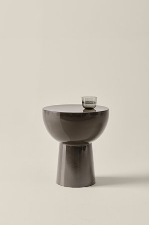 Jotex - Glossy Rundt Sidebord Brun - BALIS - Kjøp Sidebord & småbord hos Jotex