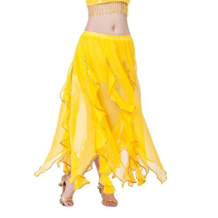 Dansande kjol Spansk kjol GUL