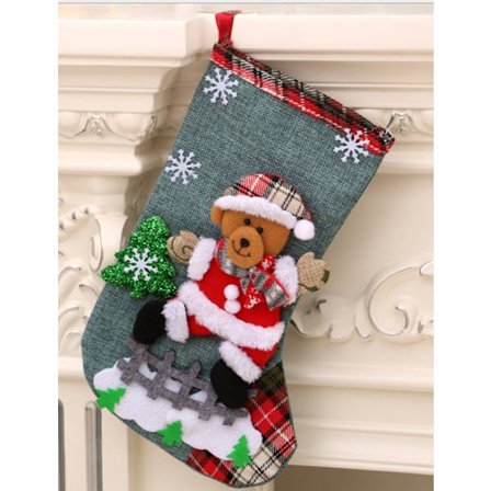 Stor storlek linne socka för jul / fest / helgdag öppen spis dekoration