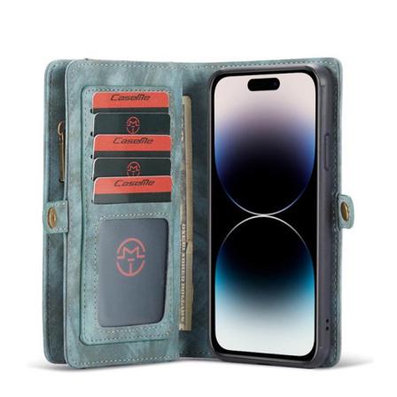 Multiplånbok Caseme 11-kort Apple Iphone 14 Pro - Blå