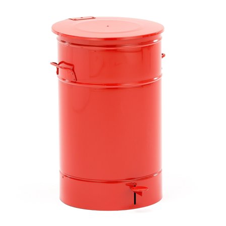 Putzwollbehälter LISTON, Ø 410 x 630 mm, 70 l, rot