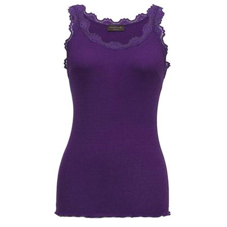 Rosemunde Rosemunde Silk Top Regular w/vintag - petunia purple Lilla, Dame