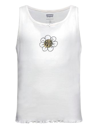 Levi's Meet And Greet Daisy Tank Tops T-shirts Sleeveless White Levi's