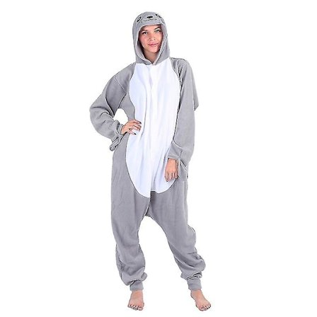 Nye Vinter Sel Onesies Kvinner Menn Unisex Voksne Hette Søte Tegneserie Onesies Dyr Pysjamas Fleece Pyjamas Nattøy Jumpsuit