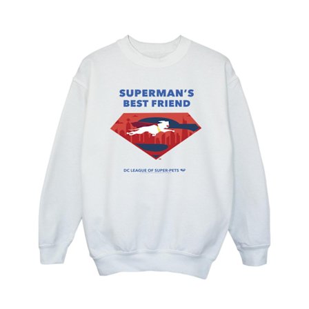 DC Comics Girls DC Comics DC League Of Super-Pets Supermans bästa vän Sweatshirt 5-6 år Vit