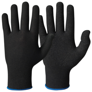 Bomullshandsker Spandex Sort