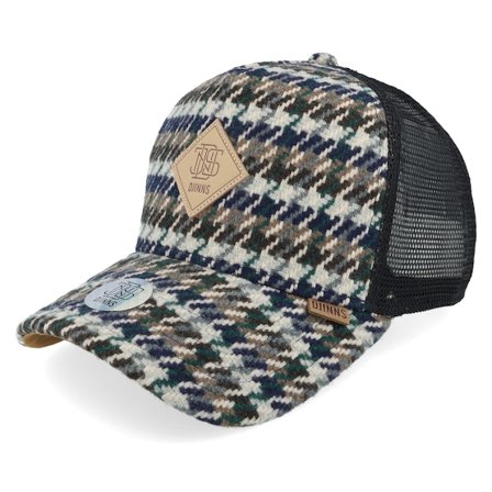 Djinns - Multi trucker Caps - Hft Woolcock A-Frame Black Trucker @ Hatstore
