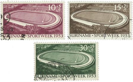 Suriname 1953 - NVPH 309/11 - Stemplet