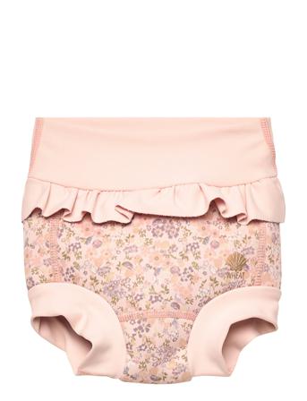 Neoprene Swim Pants Ruffle Pink Wheat